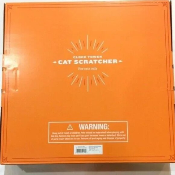 vintage Clock Tower Cat Scratcher Halloween Hyde And Eek! Cat House Toy New - Picture 2 of 2